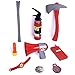 Fireman Toys Firefighter Costume for Kids Fireman Gear Pretend Play Set with Helmet, Megaphones, Extinguisher, Flashlight and Accessories, 10 pcs