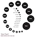 BodyJ4You 18PC Fake Plugs Logo Ear Gauge Cheater 00G Look 16G Pot Leaf Skull Stars Black Earrings