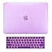 TOP CASE - Macbook Pro 13 WITH Touch Bar (2017 & 2016 Release) 2 in 1, Rubberized Matte Hard Case Cover + Matching Color Keyboard Cover for MacBook Pro 13-inch A1706 with Touch Bar - Purple