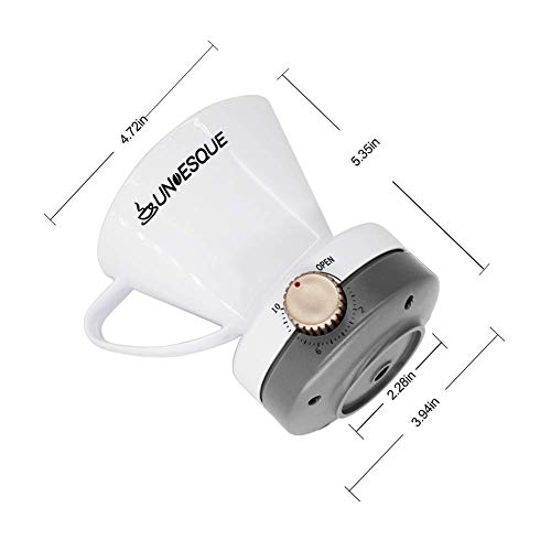 JUNOESQUE Pour Over Coffee Maker, Timer Setting, Immersion Coffee