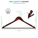 Wooden Hangers - 30 Pack, Heavy Duty, Non-Slip for Coats, Jackets, Suits, & Pants - Clothes Hangers With Bar and Notches