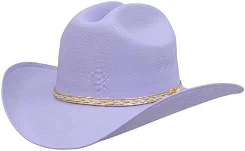 Alamo Kids' Lavender Canvas Hat With Cattleman Crown