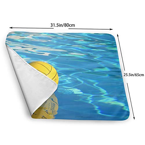 V5DGFJH.B Baby Portable Diaper Changing Pad Water Polo Ball Urinary Pad Baby Changing Mat 31.5" x25.5'' - Thumbnail 2