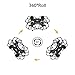 Virhuck GB202 Mini Drone 2.4GHz 4CH 6-AXIS GYRO Multicolor LED, Little Nano RTF Quadcopter with 3D Flips Christmas Gift, Black