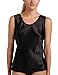 Women’s Satin Charmeuse Tailored Tanktop camisole, Black, Medium