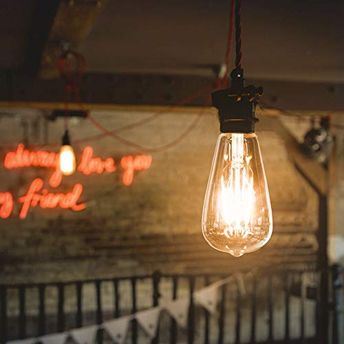 Zorara E27 ST64 Edison gloeilamp, 3 stuks Edison Vintage gloeilampen, 4W 220V dimbare Edison LED-lamp, warm wit antieke… - Afbeelding 6