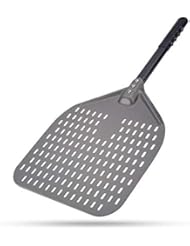 Perforated Pizza Peel, G.a HOMEFAVOR 12 x 14 Inch Rectangular Pizza Turning Peel, Professional Anodized Aluminum Turning Pizza Paddle, 26 inch overall