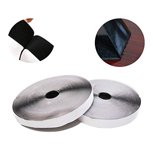 Vkey 3/4 inch Self Adhesive Fastener 12M Rolls Hook Loop Tape Sticky Back Tape Black … - Thumbnail 2