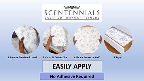 Scentennials Lavender (12 Sheets) Scented Fragrant Shelf & Drawer Liners 16.5" x 22" - Great for Dresser, Kitchen, Bathroom, Vanity & Linen Closet