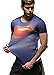 Red Plume Men's Compression Tights Fitness Shirt,Casual Quick-dry Sports T-shirt