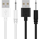 2.7Ft USB DC Charging Cable 2.5mm DC Charger Cord Fast Charging Replacement Cable-2 Pack
