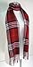 Tapp C. Cashmere Feel Plaid Tassel Ends Scarf - Red