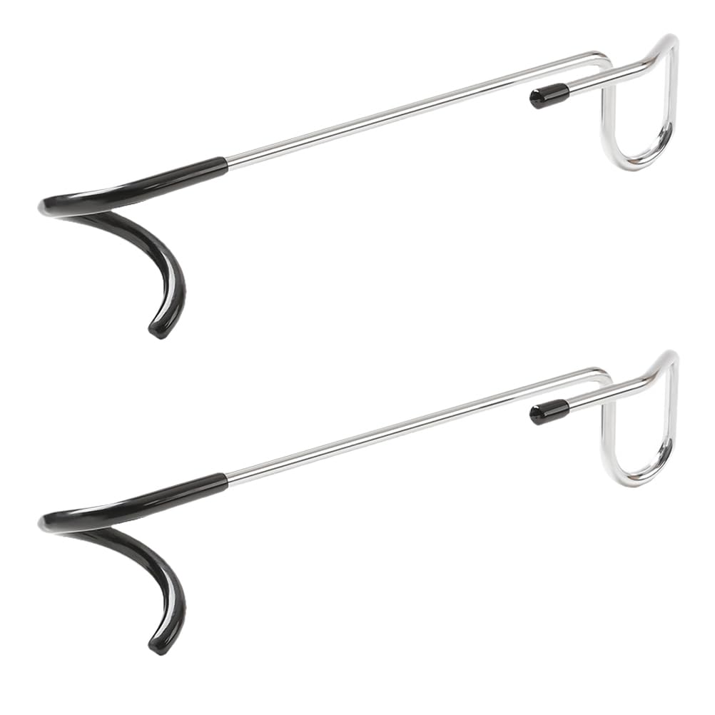 Zerodeko 2pcs Storage Hooks: Steel, Rubber - Camping, Hanging, Hangers, Tent Holder, Anti Slide Lantern Hanger for Tent Poles, Garden Stakes, Lanterns, Ropes and Camping Accessories
