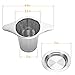 Tea Infuser,Tea Strainer,2 PACK 304 Stainless Steel Water Filter with Double Handles for Hanging on Teapots, Mugs, Cups to steep Loose Leaf Tea and Coffee,Cold Brew Coffee Maker. FDA Approved.