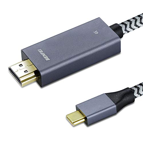 BENFEI USB C to HDMI 6 Feet Cable [4K@60Hz, Aluminum Shell, Nylon Braided], USB Type-C to HDMI Cable [Thunderbolt 3/4/5] Compatible for MacBook Pro/Air/iPad Pro 2023/2022/2021/2020/2019, Gray
