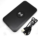 Geekercity Anti-slip QI Standard QI-Enabled Wireless Charger Inductive Power Charging Transmitter Pad Station Charger Non-slip Mat for Samsung Galaxy S6/S6 edge, Nokia Lumia 920 928, HTC 8X Droid DNA Butterfly Inceredible 4G LTE Rzound, Google LG Nexus 7 6 5 4, LG Optimus Vu II D1L LTE2, Sharp SH-07D SH-04D SH-02D SH-13C(Charge Directly) -iPhone 6/6Plus/5/5S/5C/4/4S Samsung S5 S4 S3 Note 4 3 2 and Other Smartphones (Need a Receiver, NOT included) (Black)