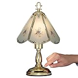 Floral Glass Table Touch Lamp