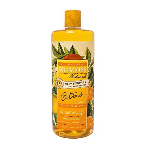 DR.JACOBS NATURALS Face and Body Wash, Citrus, 32 oz.