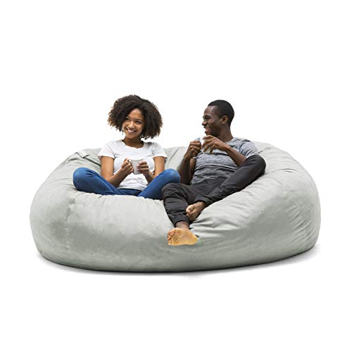 Big Joe Lenox Fuf Foam Filled Bean Bag, Extra Extra Large, Fig