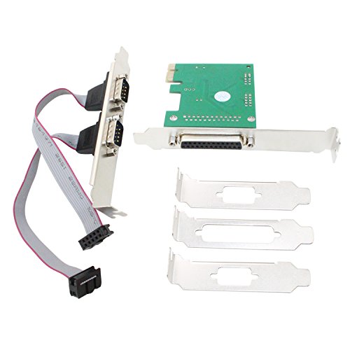image for Dual Serial Parallel Port PCIe Card, Tanbin PCIe Serial Parallel Port 