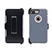 iPhone 7 Plus / 8 Plus Cover | 2-in-1 Screen Protector & Holster Case | Full Body, Military Grade Edge-to-Edge Protection with carrying belt clip, Grey / White