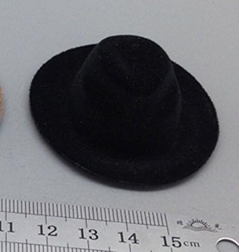 Shallen 1/6 Hat MALE BLACK Topper Cap Chapeau MODEL F 12inch Action Figure body Toy