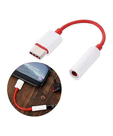 Tolv Type C to 3.5 mm Jack Audio Connector, Noise Cancelling Headphones Jack Converter Audio Adapter for OnePlus 7/7 Pro / 1+6/1+6T (Pack of 1)