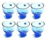 JapanBargain 2623X6 Cold Glass Sake Cups, Blue, Set