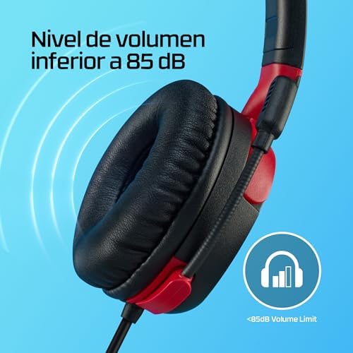 HyperX Cloud Mini - Fones de ouvido para jogos com fio para crianças, limite de volume 85dB, para PC / Switch / PS / Chromebook / Xbox / Mobile, Lavanda
