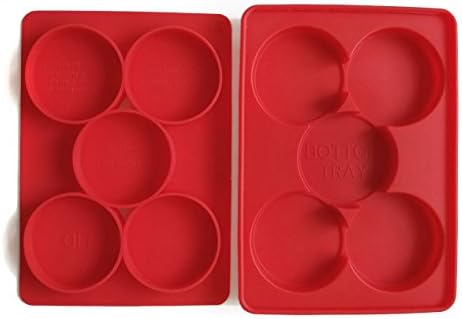 Silicone Burger Press - Meat Patty Maker and Freezer Container Press with 5 Divisions for Tasty and Healthy Patties for Sausage Patties, Hash Browns, Cutlets