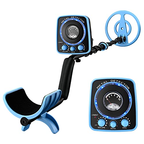 RM RICOMAX Metal Detector for Adults & Kids - Professional Metal Detector with LED Flash Indicators 8-Inch Adjustable Waterproof Detectors (35- 45 inch)