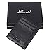 Dante RFID Blocking Front Pocket Leather Slim Wallet for Man, Mini Slim Card Holder(Black)