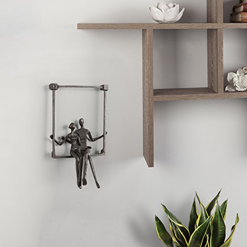 Danya B. ZI15214 Hanging Metal Wall Art Iron Sculpture Couple Sitting