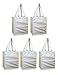 100% Cotton Canvas Oversized Grocery/Multipurpose Tote Bag 5 Pack, Shoulder Length With Extra Strong Cotton Webbing Handles