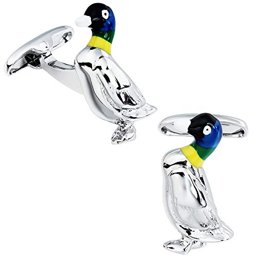 HAWSON Novelty Cufflinks for Men Shirt Cuff Button Animals Shape - Party Accessories (Duck)