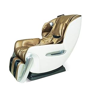 Massage chair YS-S002 Reclining Leather, Automatic Zero Gravity Relax chair Multifunctional Full Body 4D Massager/Simulation hand massage/with Bluetooth speaker,Gold