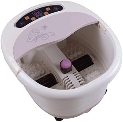 HEJINXL Footbath Spa Heated Automatic Foot Tub Acupuncture Bubbles Massaging 2 Roller and Pedicure Stone 800W Massage Foot Bath Barrel (Color : A)