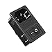 uxcell Inlet Male Power Socket Fuse Holder with Rocker Switch 10A 250V 3Pin IEC320 C14
