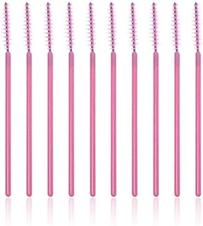 G2PLUS 100 PCS Pink Disposable Eyelash Brushes Spoolies: Mascara Wands Applicator for Eyelash Extensions - Image 3