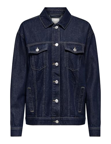 ONLY Carmakoma Donna Carocean L/S Oversize JKT DNM Noos, Blu jeans scuro, 50