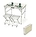 Aluminum Lightweight Folding Camp Table with Stools by Trademark Innovationsthumb 2