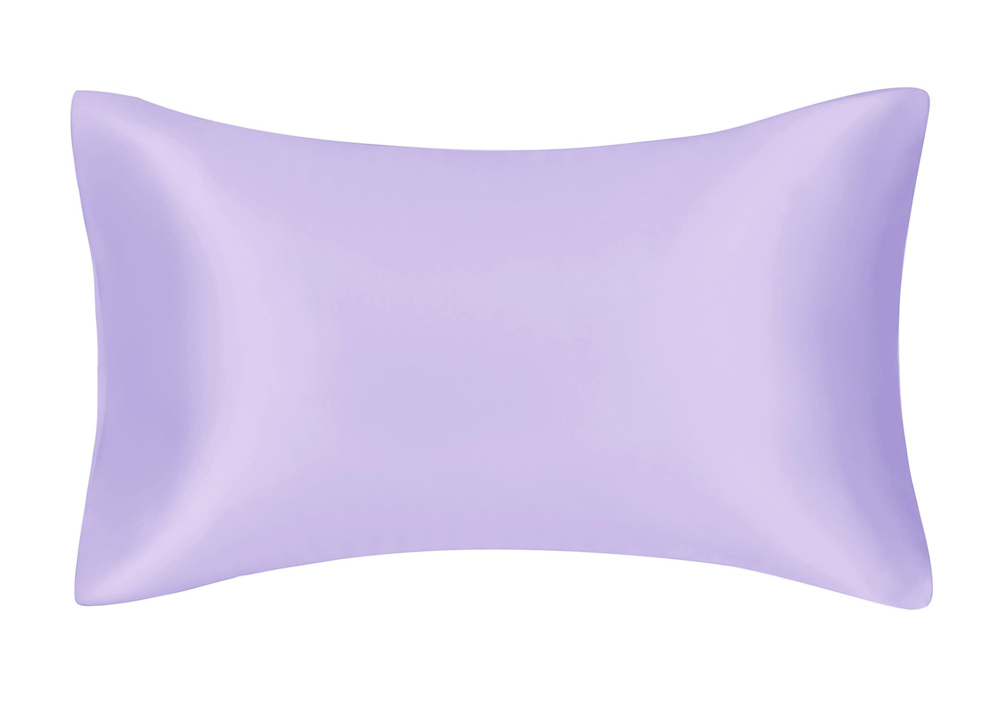 FLCA Mulberry Silk Pillowcase for Hair and Skin,Both Side Mulberry Silk And 1 Pc Silky hair scrunchie (Lavender, Standard 50x75cm)