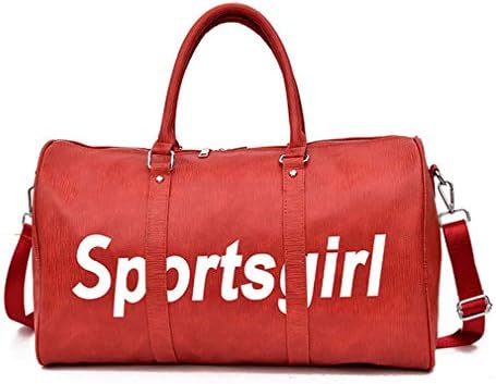 Sorport Sport Leather Handbags Outdoor Gym Bags Travel Duffle Bag Red HY121