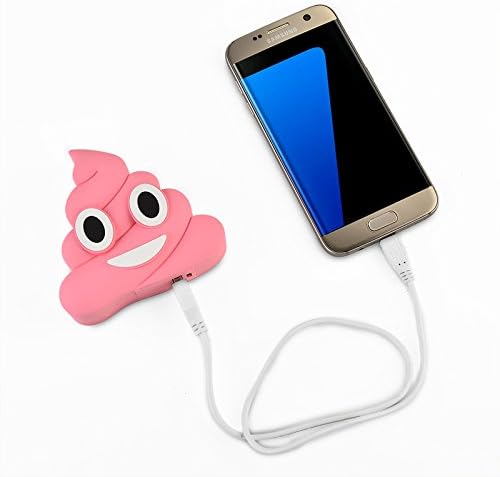 Phone Charger emoji pink poop