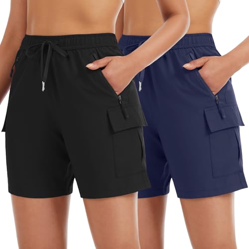 Xelky Women's 5'' Hiking Cargo Shorts