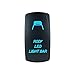 STVMotorsports® Laser Backlit Blue Rocker Switch ROOF LED Light BAR 20A 12V On/Off LED Light