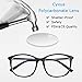 Cyxus Blue Light Blocking Glasses Women Men Computer Gaming Square Glasses UV400 Protection Anti Eyestrain