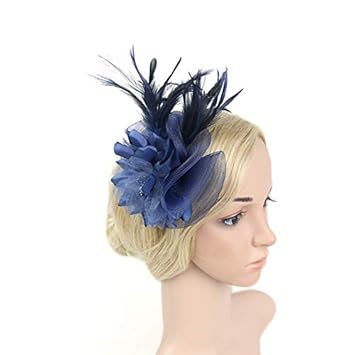 navy and yellow wedding hats