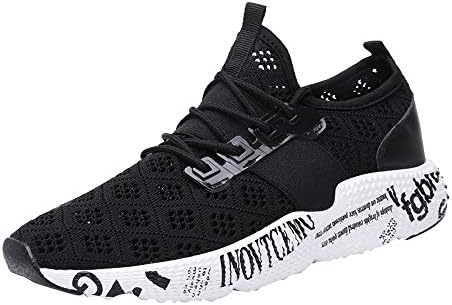 NUWFOR Sport Shoes for Men Running Shoes Mesh Breathable Fashion Sneakers(Black,10 M US Length:10.5-10.7")
