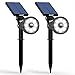 New Upgraded 3rd Generation Motion Sensor Solar Spotlight 8 LED Adjustable 3-in-1 Lighting Auto On/Off Waterproof Outdoor Landscape Lighting Security for Outside Patio Yard Garden Driveway (2Pack)